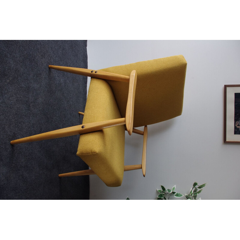 Fauteuil vintage jaune 1960