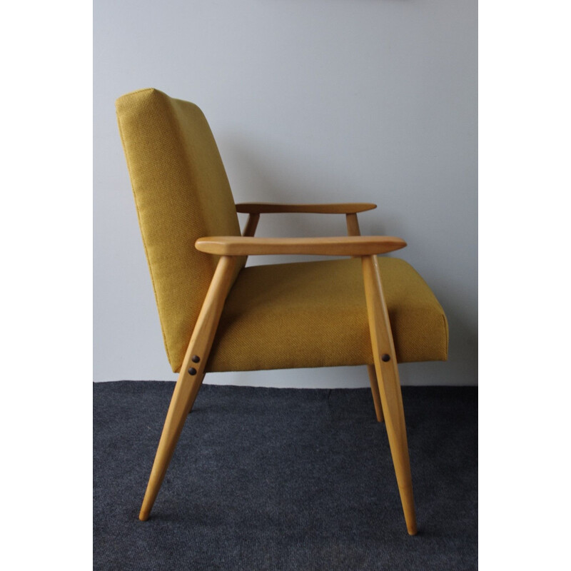 Fauteuil vintage jaune 1960