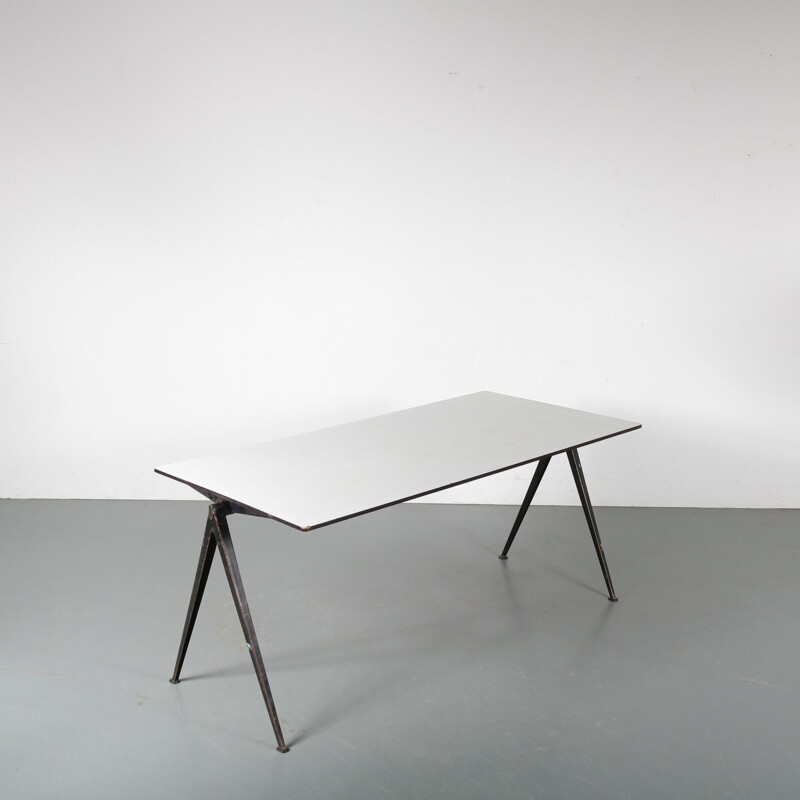 Vintage Wim Rietveld "Pyramid" Table for Ahrend de Cirkel Netherlands 1950