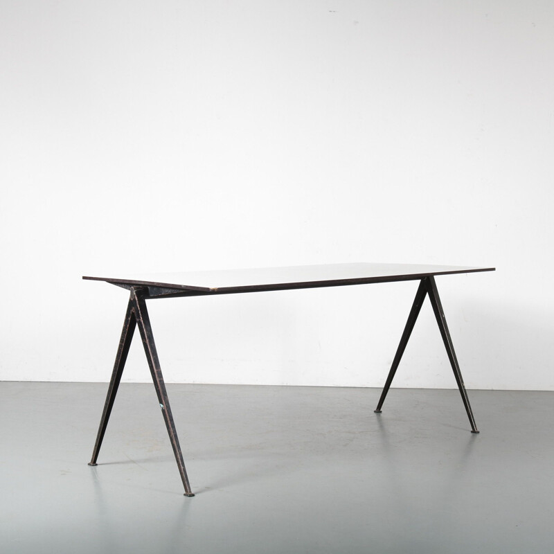 Vintage Wim Rietveld "Pyramid" Table for Ahrend de Cirkel Netherlands 1950