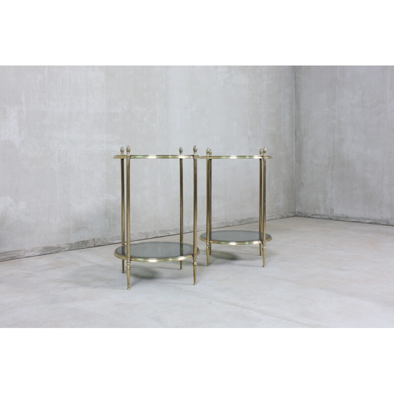 Pair of Mid-Century Brass Side Tables, French 1960s