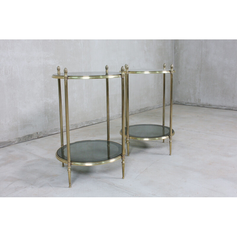 Pair of Mid-Century Brass Side Tables, French 1960s