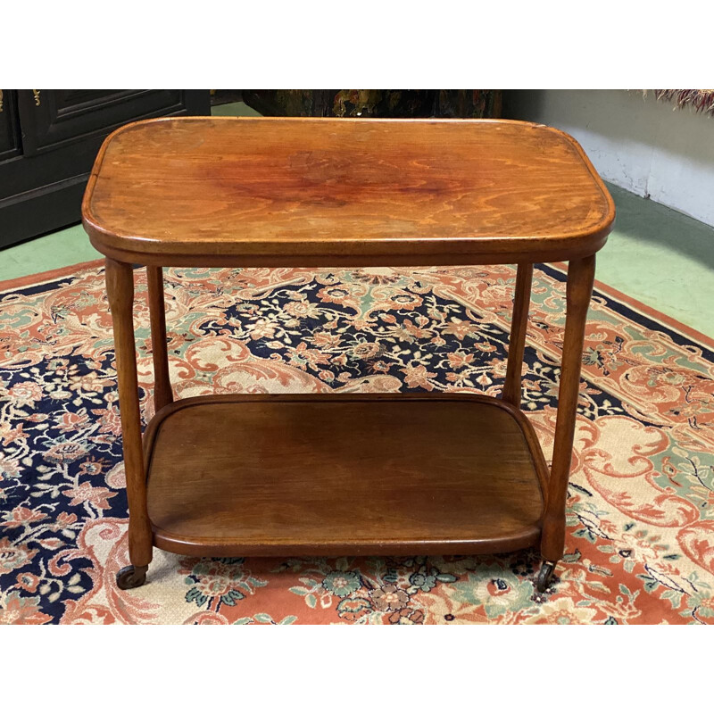 Vintage mahogany trolley by Jacob and Joseph Kohn - early 20th century