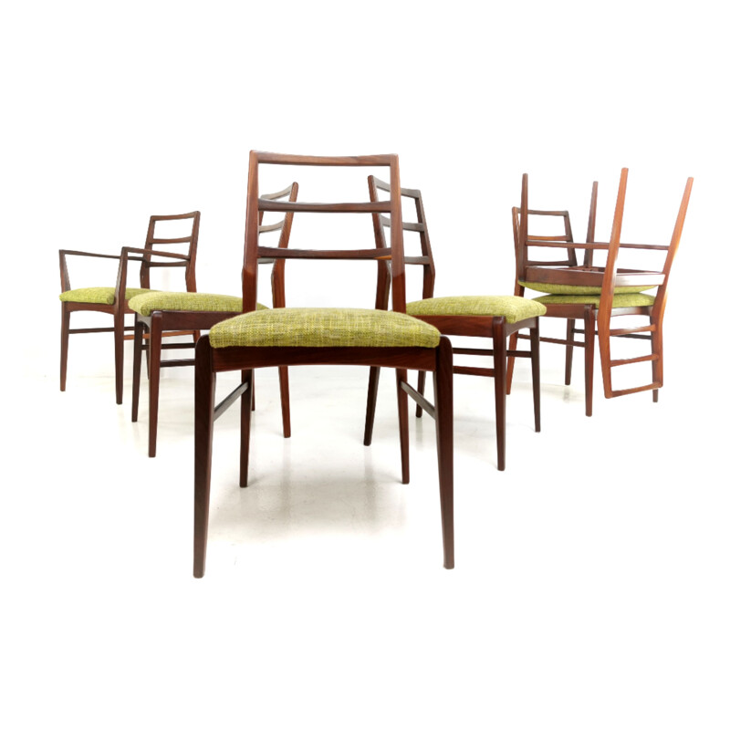 Lot de 6 chaises vintage en teck afromosia par Richard Hornby pour Fyne Ladye 1960