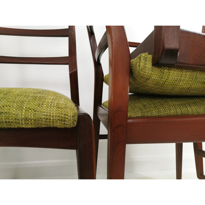 Lot de 6 chaises vintage en teck afromosia par Richard Hornby pour Fyne Ladye 1960