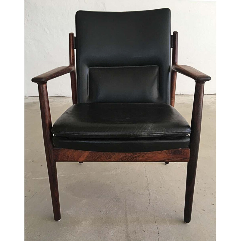 Cadeirão Vintage de pau-rosa da Sibast Furniture Arne Vodder dinamarquês 1960