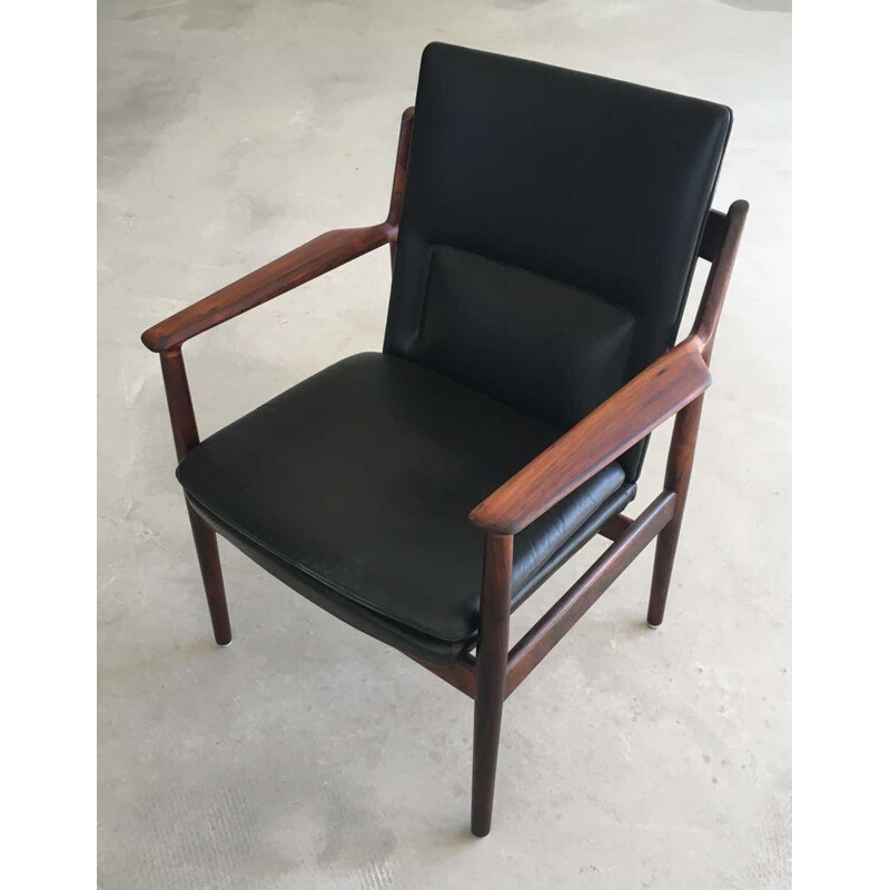 Cadeirão Vintage de pau-rosa da Sibast Furniture Arne Vodder dinamarquês 1960