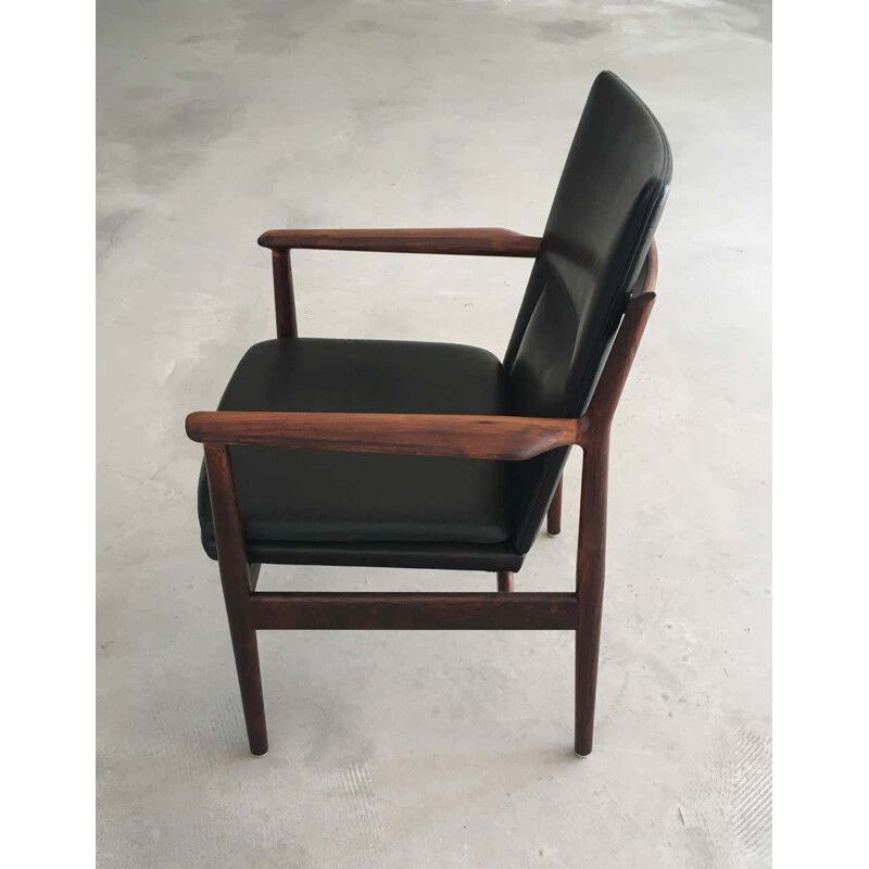 Cadeirão Vintage de pau-rosa da Sibast Furniture Arne Vodder dinamarquês 1960