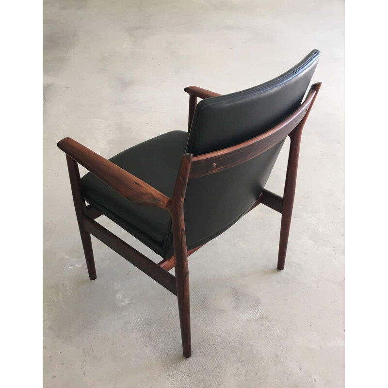 Cadeirão Vintage de pau-rosa da Sibast Furniture Arne Vodder dinamarquês 1960