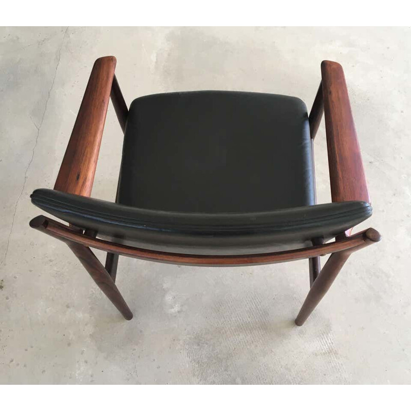Fauteuil Vintage en palissandre de Sibast Furniture Arne Vodder Danish 1960