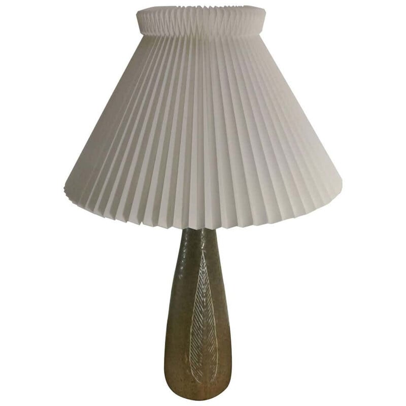 Vintage glazed stoneware lamp by Royal Copenhagen Gerd Bogelund Celadon, 1960