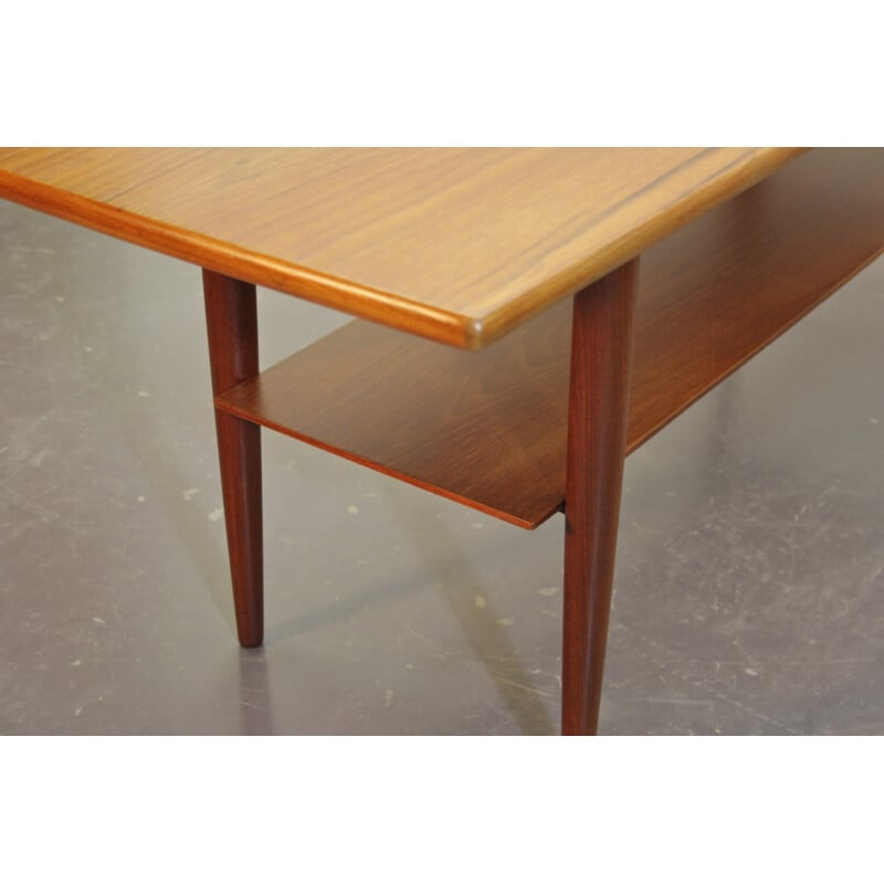 Table basse vintage danoise en teck - 1960