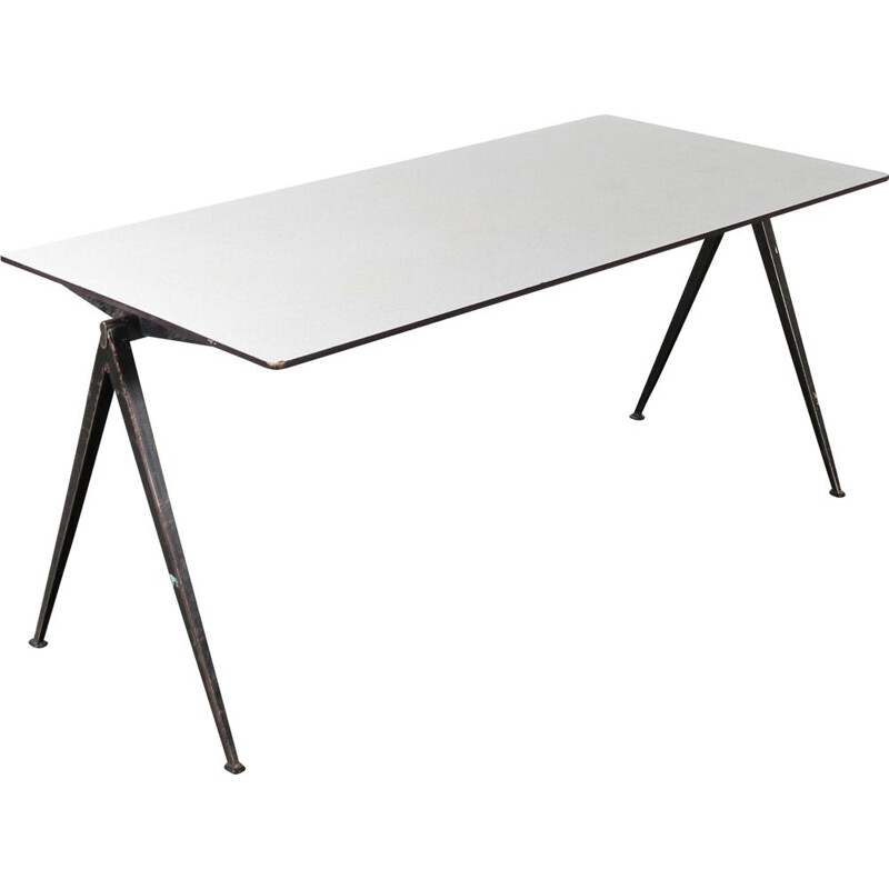 Vintage Wim Rietveld "Pyramid" Table for Ahrend de Cirkel Netherlands 1950