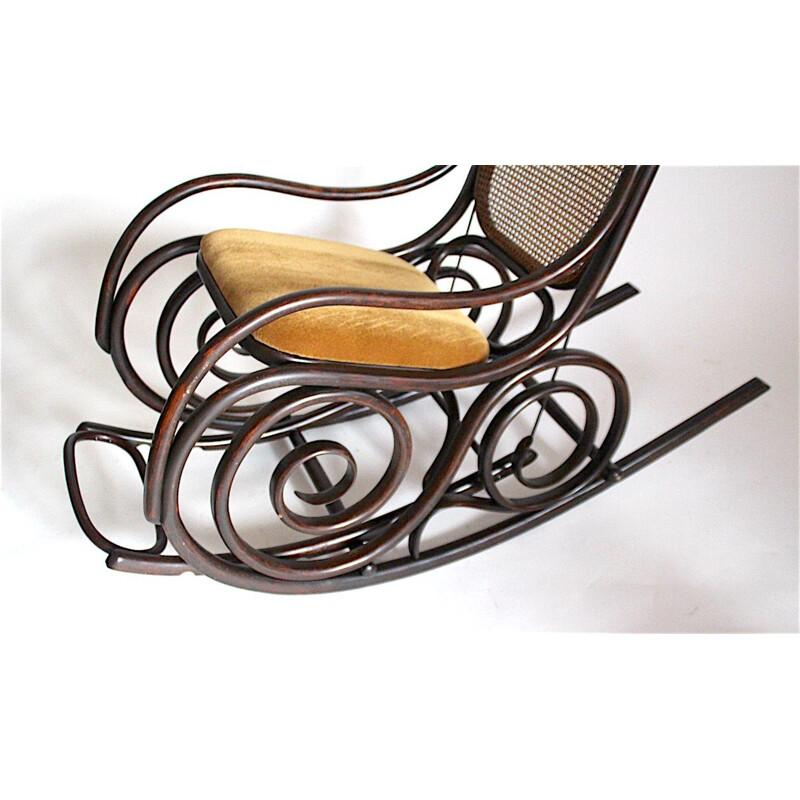 Cadeira de balanço Vintage Art Deco, Thonet 1930
