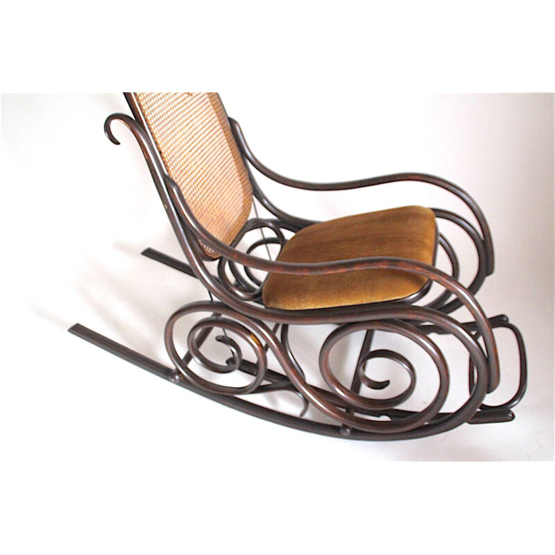 Cadeira de balanço Vintage Art Deco, Thonet 1930