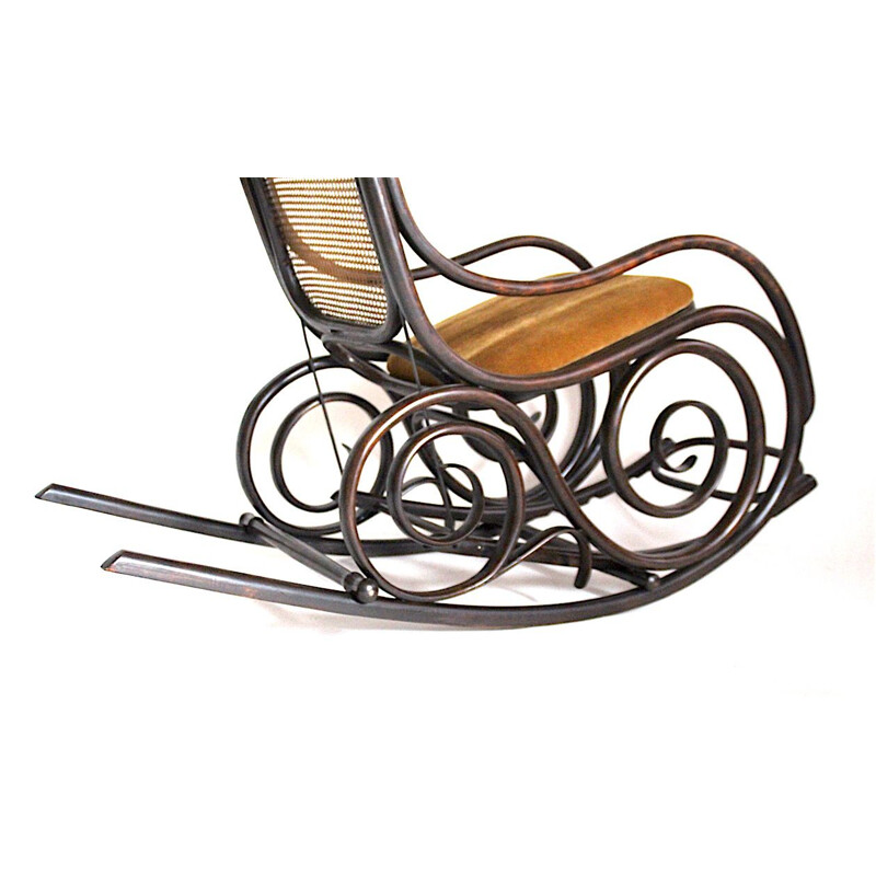 Rocking chair vintage Art déco, Thonet 1930