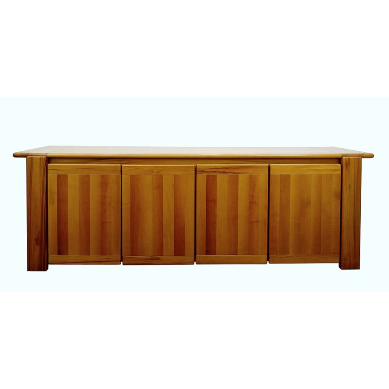 Vintage walnut sideboard by Afra & Tobia Scarpa - Italy 1980