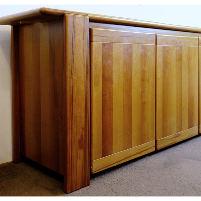 Vintage walnut sideboard by Afra & Tobia Scarpa - Italy 1980