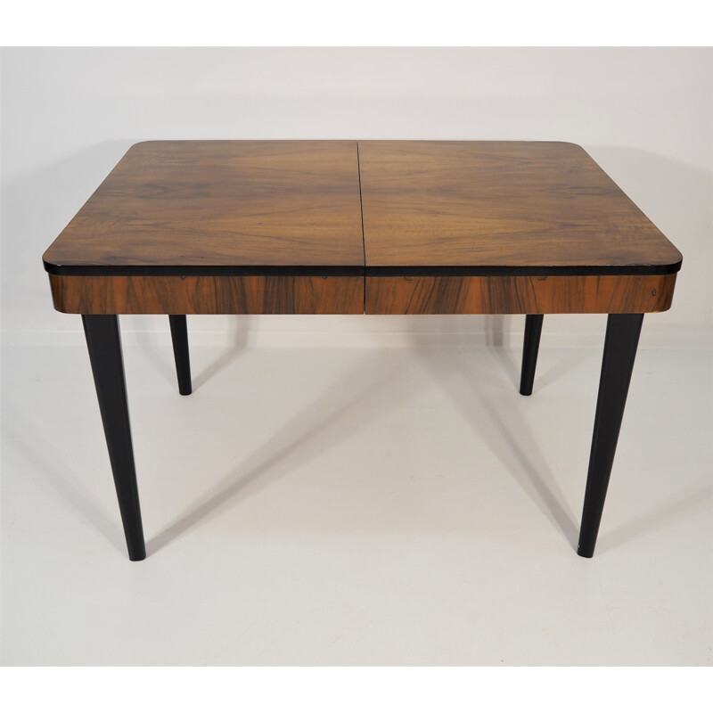 Vintage Side Table Walnut by Jindřich Halabala, 1950s