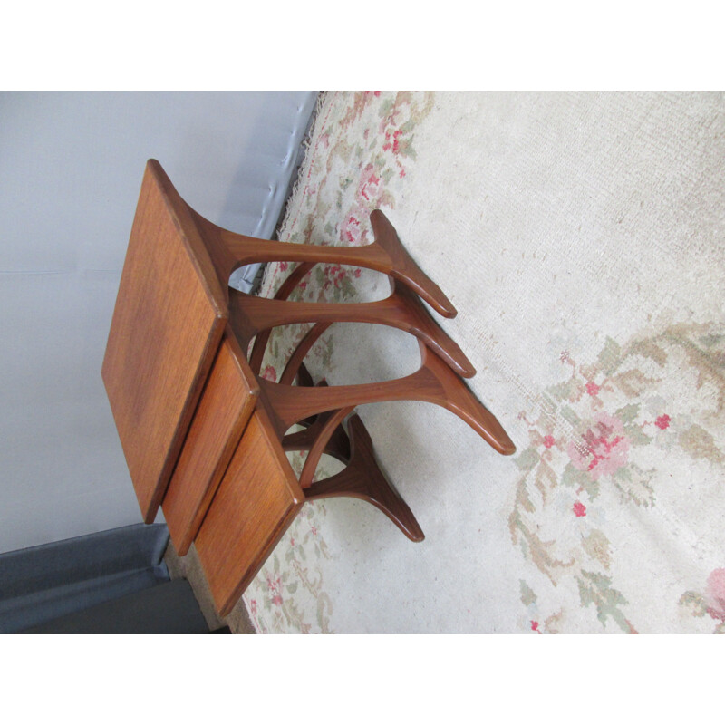Vintage teak nesting tables