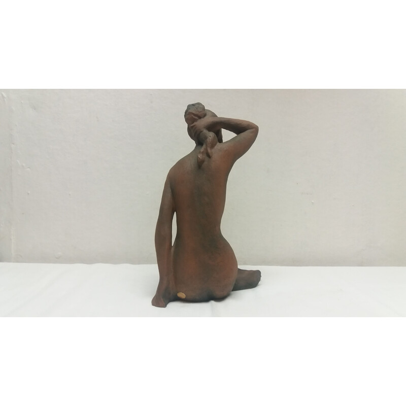 Mid-century sculpture of nude setting women designed by Jitka Forejtová, 1960's