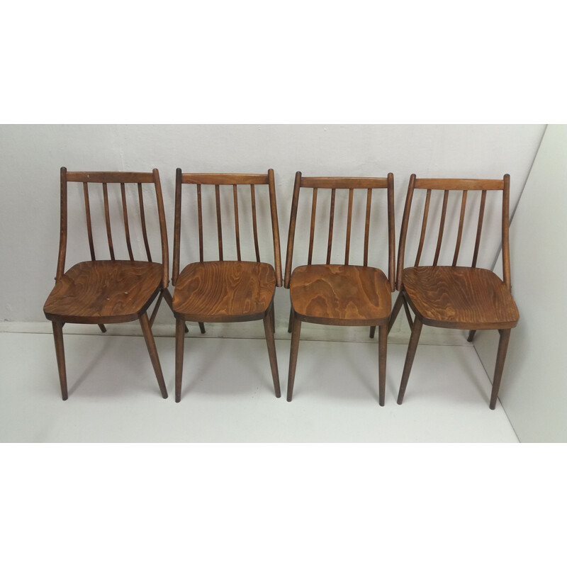 Conjunto de 4 sillas vintage de Antonín Šuman 1966