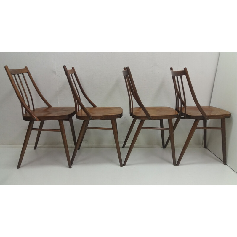 Set of 4 vintage dining chairs designed by Antonín Šuman, 1966s