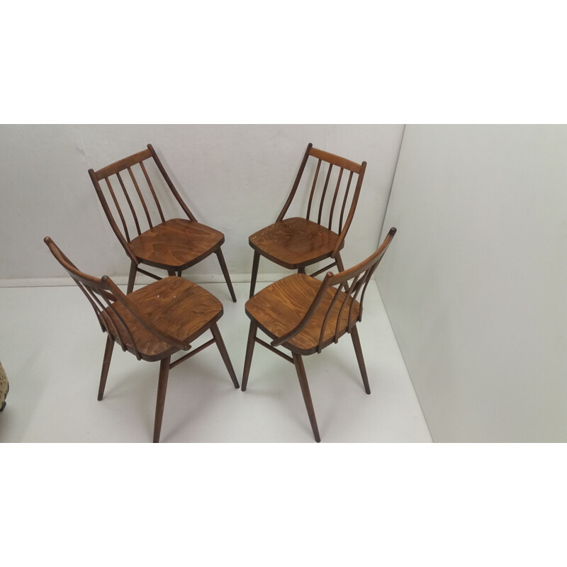 Set of 4 vintage dining chairs designed by Antonín Šuman, 1966s