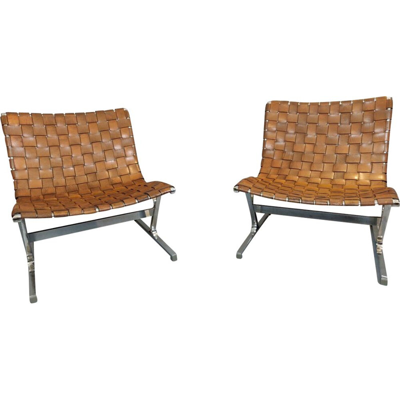 Pair of vintage loungers by Ross Littell from Italy