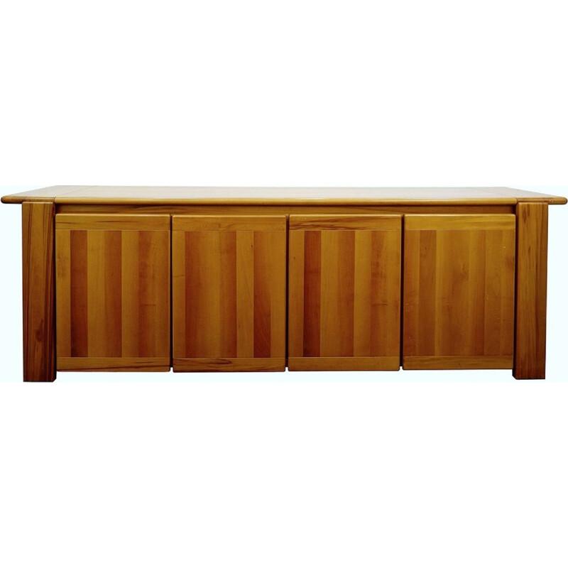 Vintage walnut sideboard by Afra & Tobia Scarpa - Italy 1980