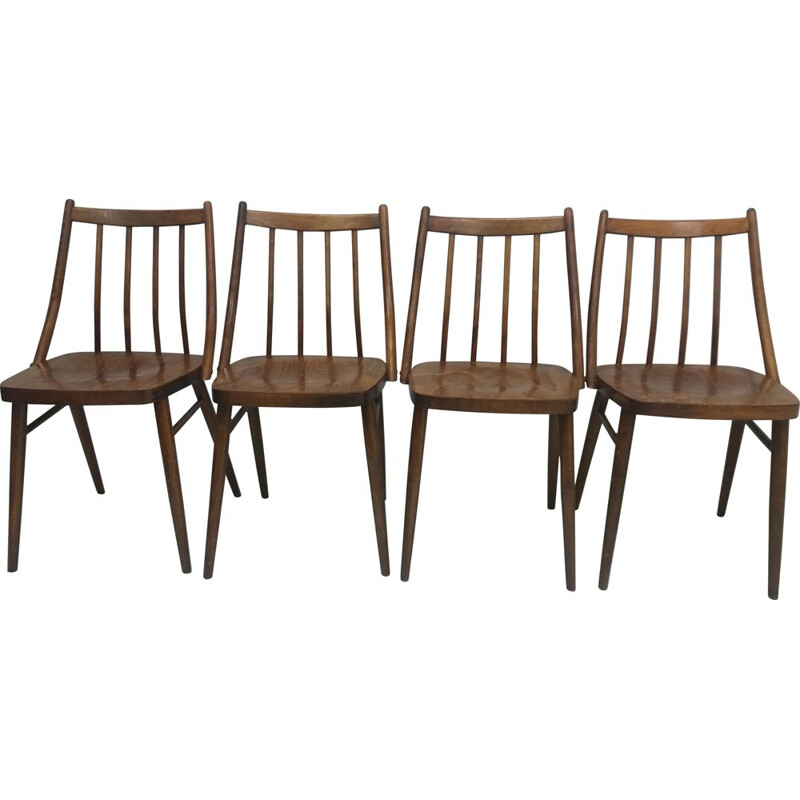 Ensemble de 4 chaises vintage par Antonín Šuman 1966