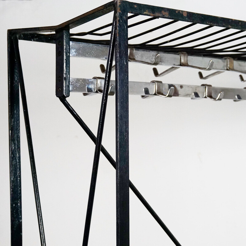 Midcentury Iron Coatrack for Vienna City Hall by Roland Rainer Austrian 1956