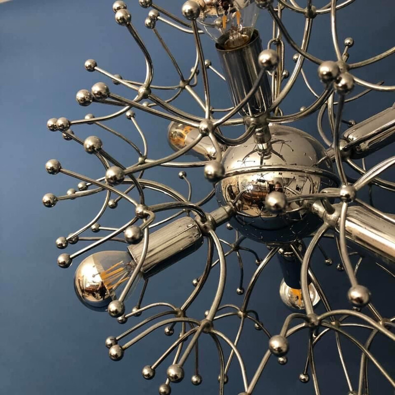 Lampadario sputnik vintage di G. Sciolari, 1960