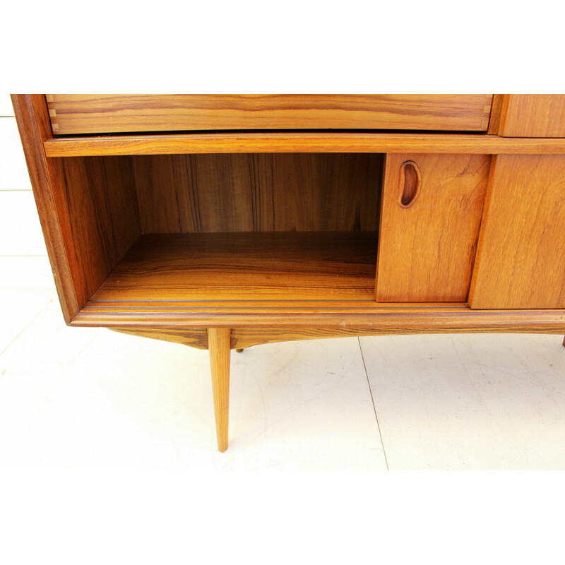 Mid-century high sideboard in wood, Oswald VERMAERCKE - 1960