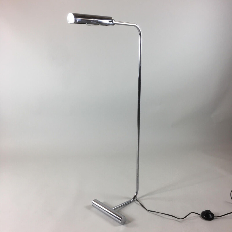 Vintage chrome metal reading lamp by Christian Liaigre 1970