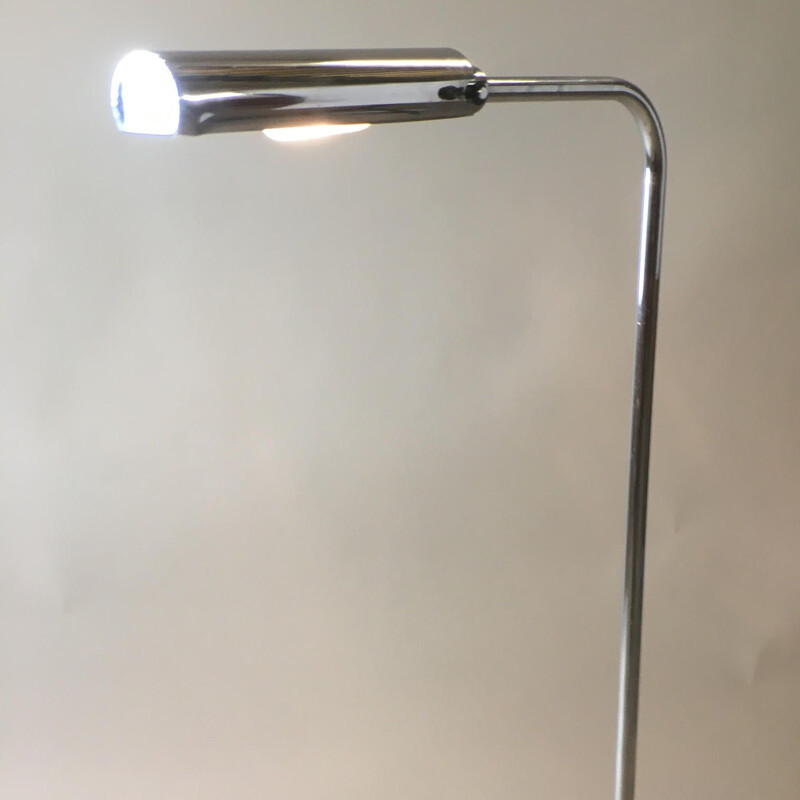 Vintage chrome metal reading lamp by Christian Liaigre 1970