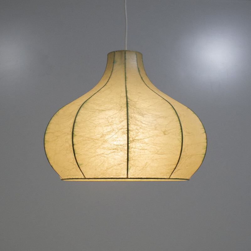 Vintage cocoon hanging lamp Friedel Wauer, Cocoon-Leuchten International, 1962