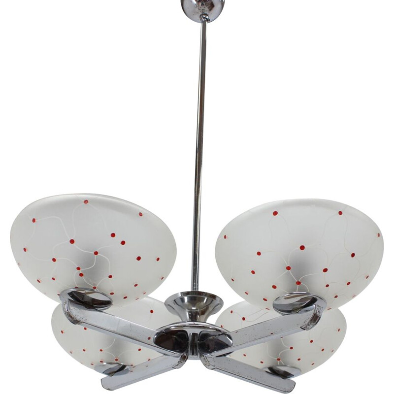 Mid-century chrome chandelier, 1960s