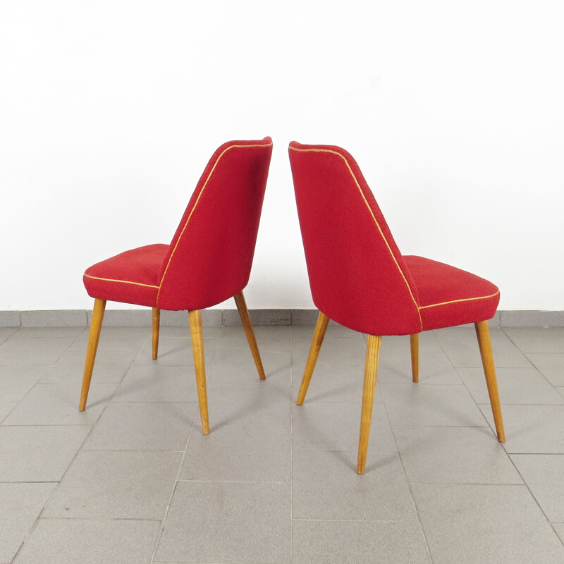 Pair of vintage dining chairs Czechoslovakia 1960s