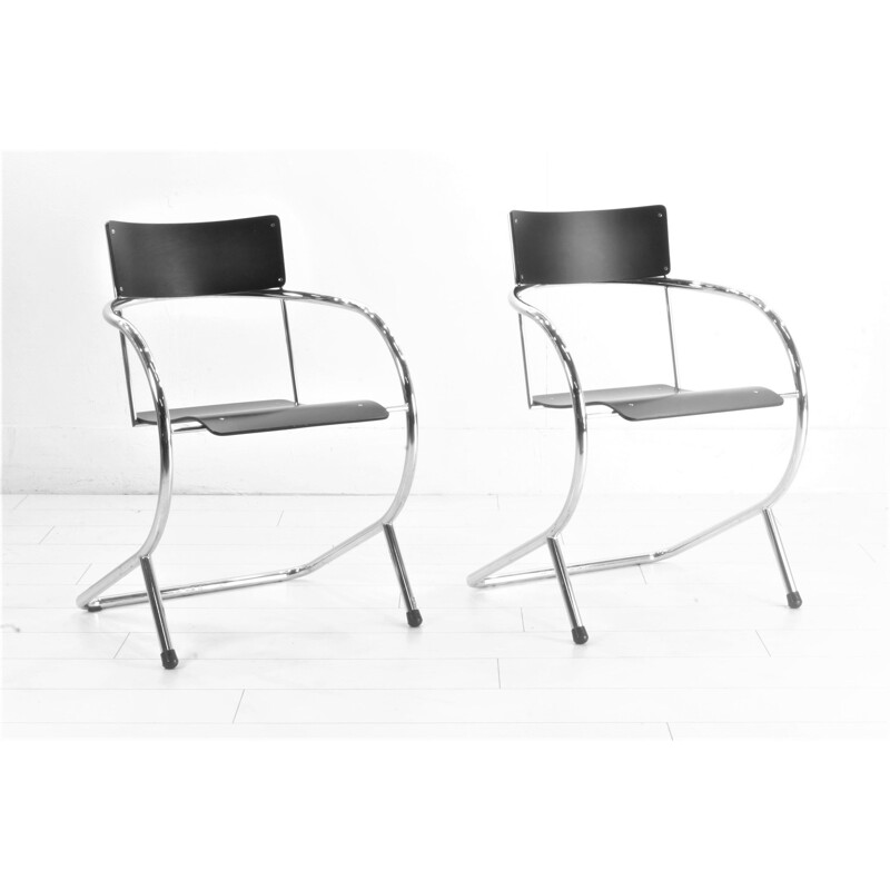 Pair of Vintage Gispen chair  PS 32 by Paul Schuitema Dutch