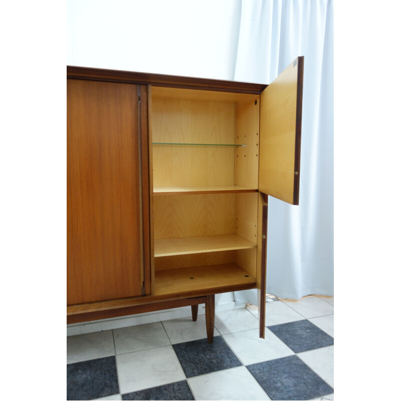 Vintage XL Teak Highboard by  Hilker 1960s