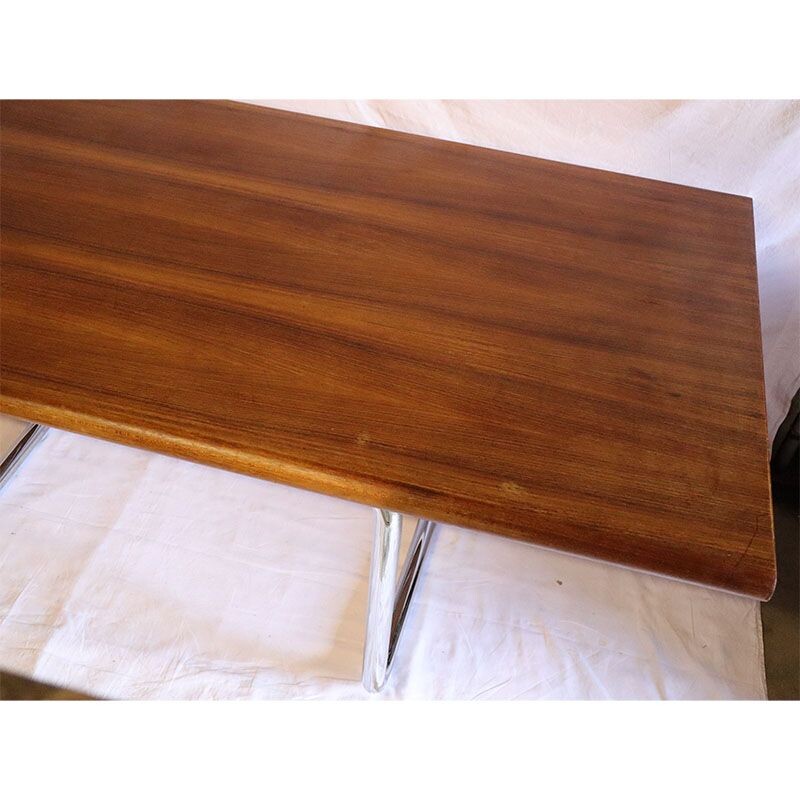 Vintage teak and metal table 1970