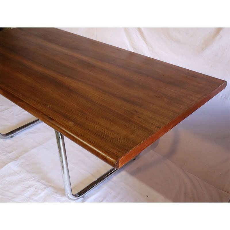 Vintage teak and metal table 1970