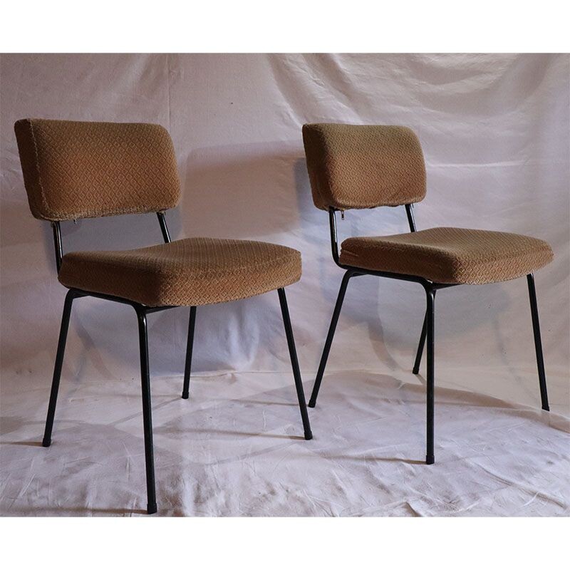 Pair of  vintage chairs André Simard by Airborne 1960