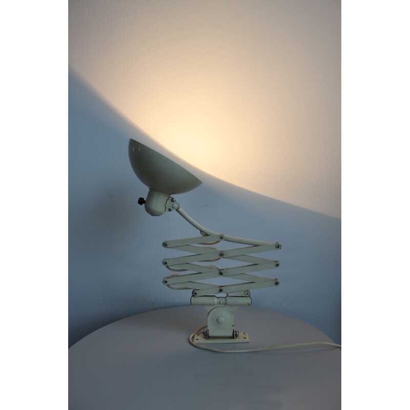 Vintage Kaiser Idell scissor lamp 6714 creme coloured