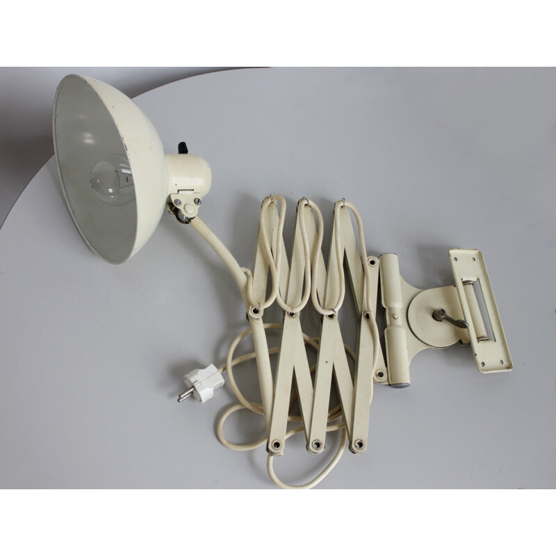 Vintage Kaiser Idell scissor lamp 6714 creme coloured