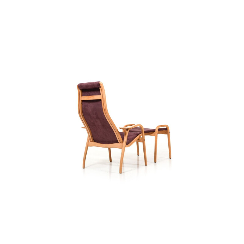 Vintage Lamino Chair and Stool by Yngve Ekström for Swedese 1970s