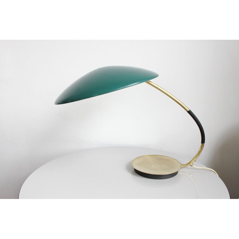 Vintage green KAISER IDELL desk lamp 6787 by Ch. DELL 1950s