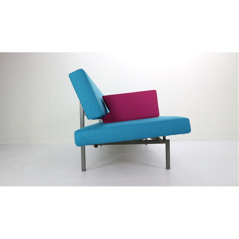 Vintage Gijs Van Der Sluis Streamline Blue Sleeper Sofa Daybed Model 540, 1961