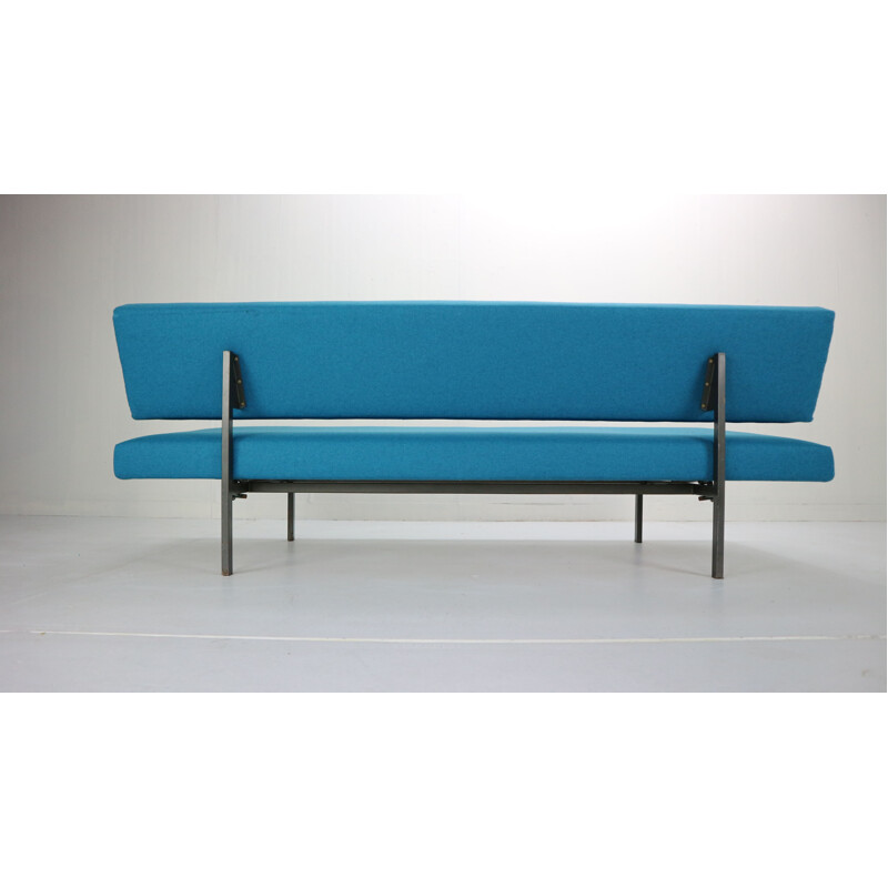 Canapé-lit de jour Vintage Gijs Van Der Sluis Streamline Blue Sleeper, modèle 540, 1961